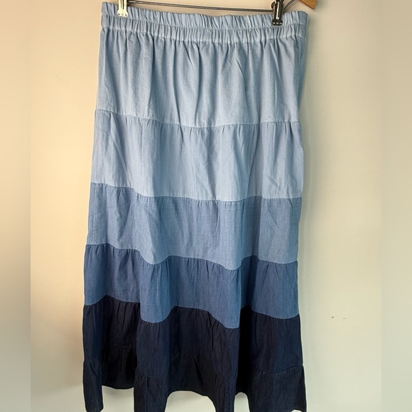 KEREN hart Dresses & Skirts - KEREN hart Ombre Blue Maxi Skirt NWT